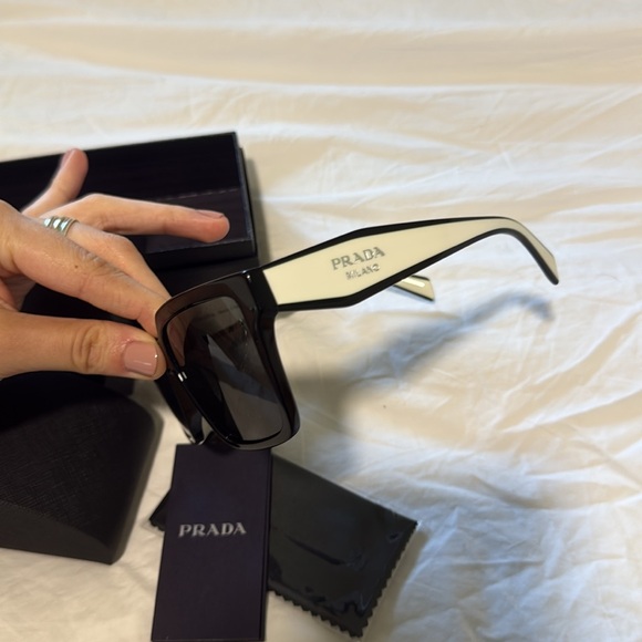 Prada Black and White Sunglasses main image 8